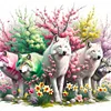 >SALE<Full Embroidery Eco-Cotton Thread 11CT Print Wolves Cross Stitch Kit 50x50cm