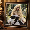 Rococo Garden Lady Special Shaped DIY Partial Drill Diamond Painting Kit for Adults Beginners Home Decor Diamonds Paintings Gem Art 30x30cm