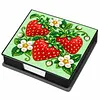 PU 5D Pearl Diamond Painting Kit Note Box DIY Diamond Art Notepad Box with 160 Sheets of Paper (Strawberry)