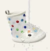 Polka Dot Rainbow Bean shark Adult Rain Boots Women's Fashion 2024 Waterproof Rain Boots Short Tube Water Shoes