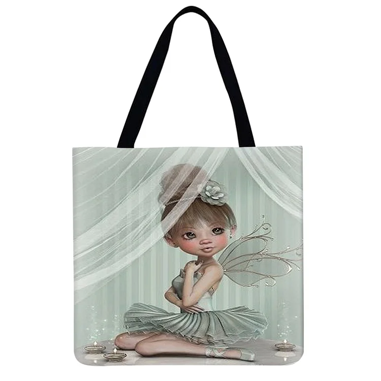 Cartoon Girl - Linen Tote Bag