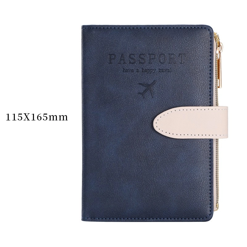 Unisex Letter Airplane Pu Leather Zipper Hidden Buckle Wallets