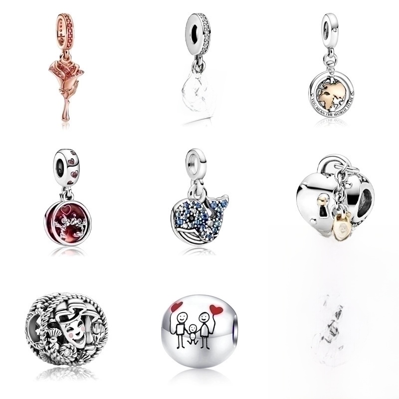 10 Pieces Fashion Geometric Star Heart Shape Alloy Inlay Rhinestones Pendants