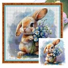 (Multi-Style) Retro Bunny-11CT Stamped Cross Stitch 40*40cm/15.75*15.75in