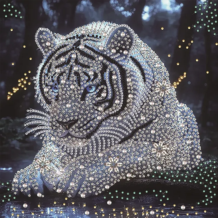 Tiger 30*30cm(canvas) Special Shaped Drill Diamond Painting gbfke