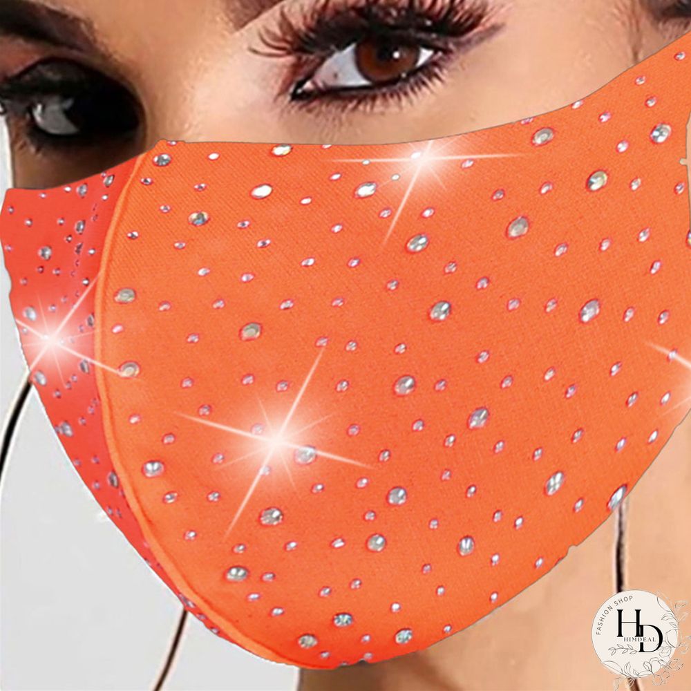 Red Fashion Casual Patchwork Hot Drill Mask