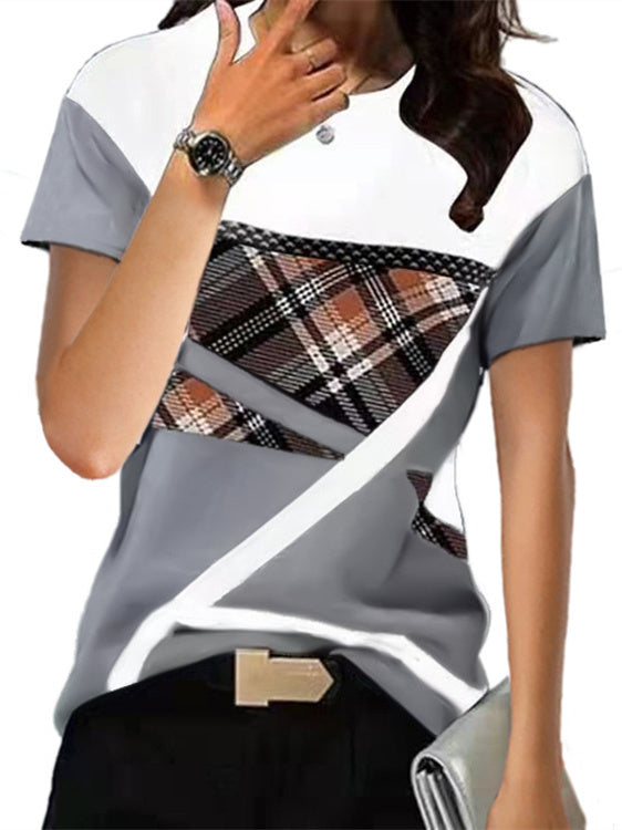 Women Long Sleeve V-neck Graphic Floral Printed Top
