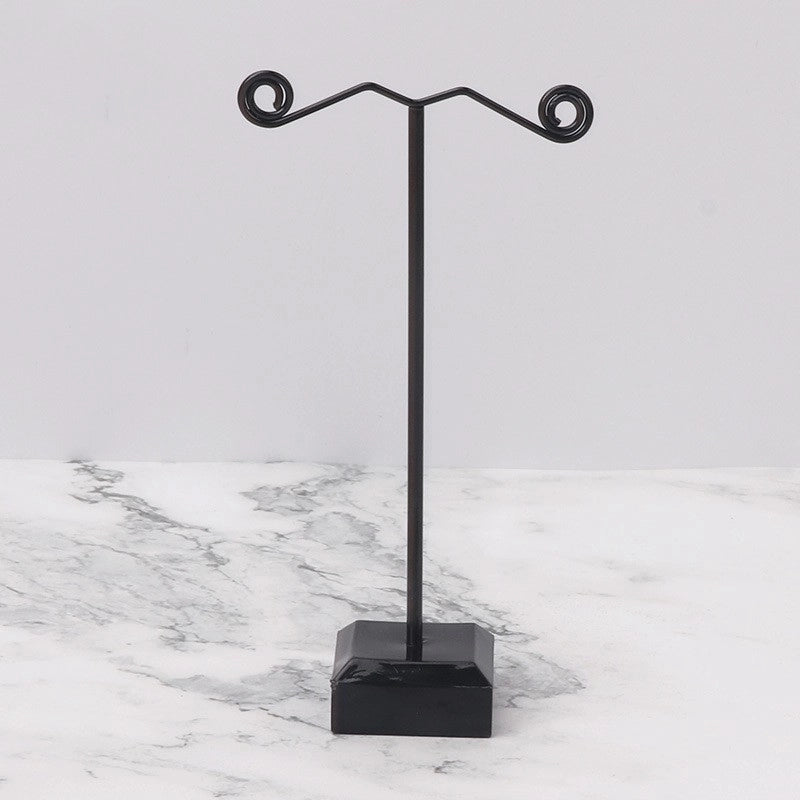 Minimalist T Shape Arylic Metal Jewelry Rack