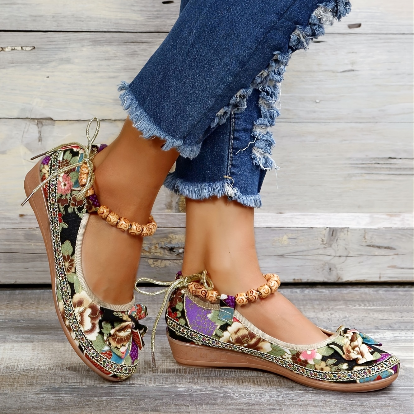 🔥Last Day 69% Off🔥Women's Floral Print Flat Shoes – CHYPRO