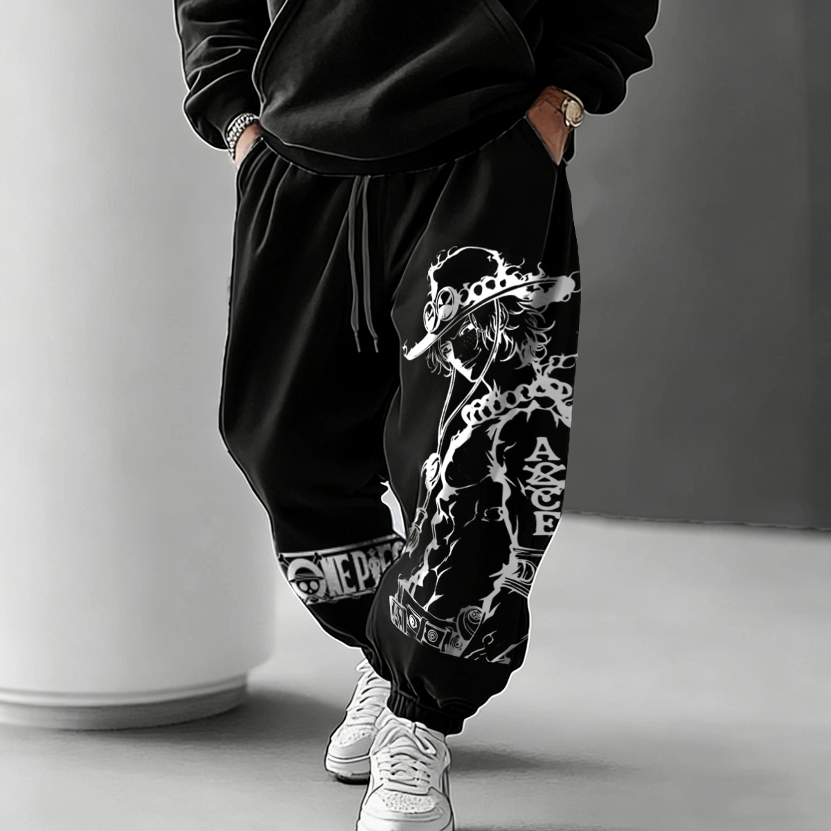 Anime-Inspired Print Jogger Pants