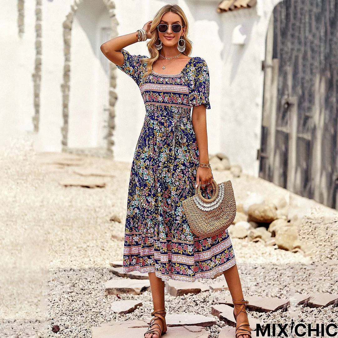 Bohemian Floral Dress