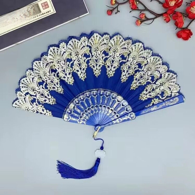 Single Flower Folding Fan Chinese Style Fan Dance Fan Wing Chun Fan Plastic Hanfu Fan European Style Fan Folding Fan