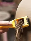 Ceramic File Pottery Tool with Cleaning Brush Clay Tool Hand Rasp Shaver Tool