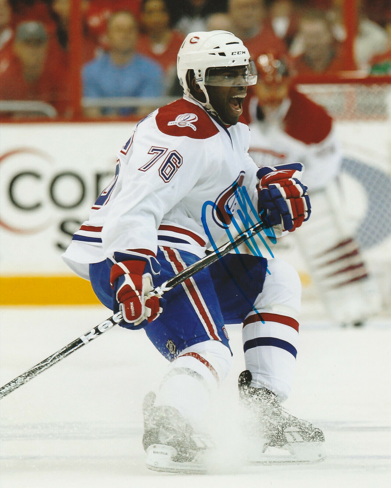 PK SUBBAN SIGNED MONTREAL CANADIENS 8x10 Photo Poster painting #2 Autograph