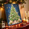 DIY Special Shape Diamond Painting Pearl Art With Inner Frame Kit 25x25cm(christmas trees)