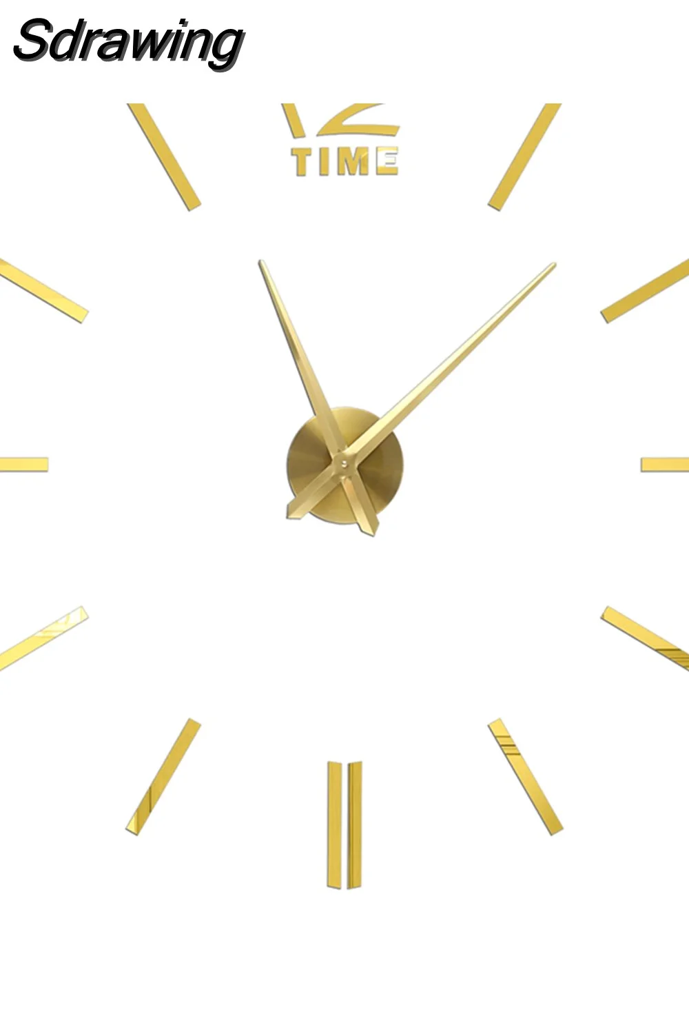 Sdrawing Wall Clock Luminous Frameless Wall Clocks DIY Digital Clock Wall Stickers Silent Clock for Home Living Room Office Wall Decor