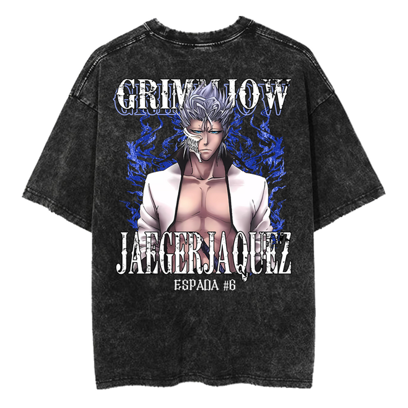 Grimmjow Jaegerjaquez Bleach Printed Unisex Washed T-Shirt