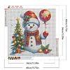 (40*40cm)Christmas Snowman Balloon - Full Round Drill Diamond Painting