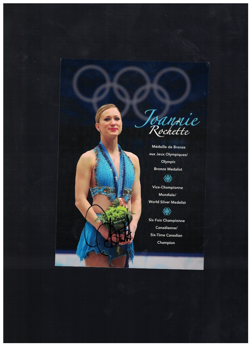 Joannie Rochette Canada Olympic Figure Skating Signed 5x7 Photo Poster painting Card W/Our COA A