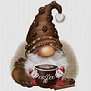 Coffee Gnome - 11CT Stamped Cross Stitch - 40*40cm