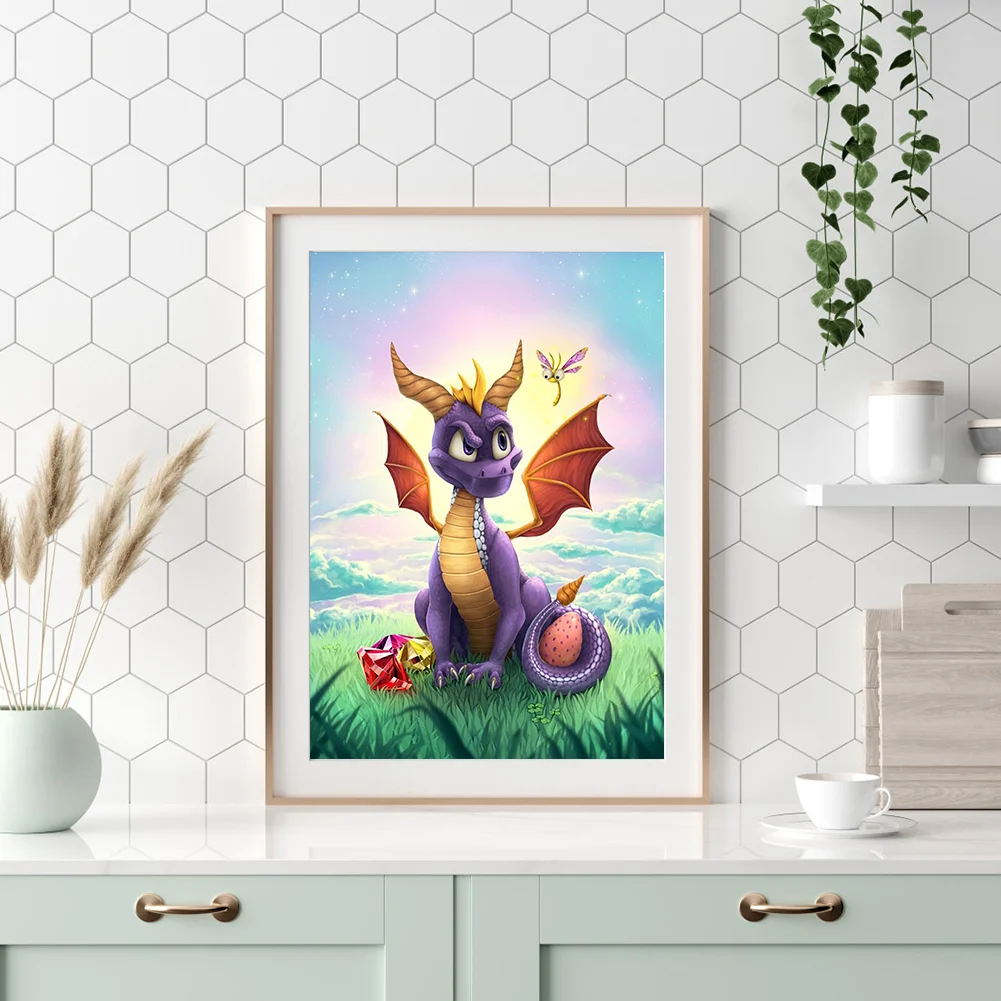 11ct Stamped Part Cross Stitch - Dragon(40*50cm)