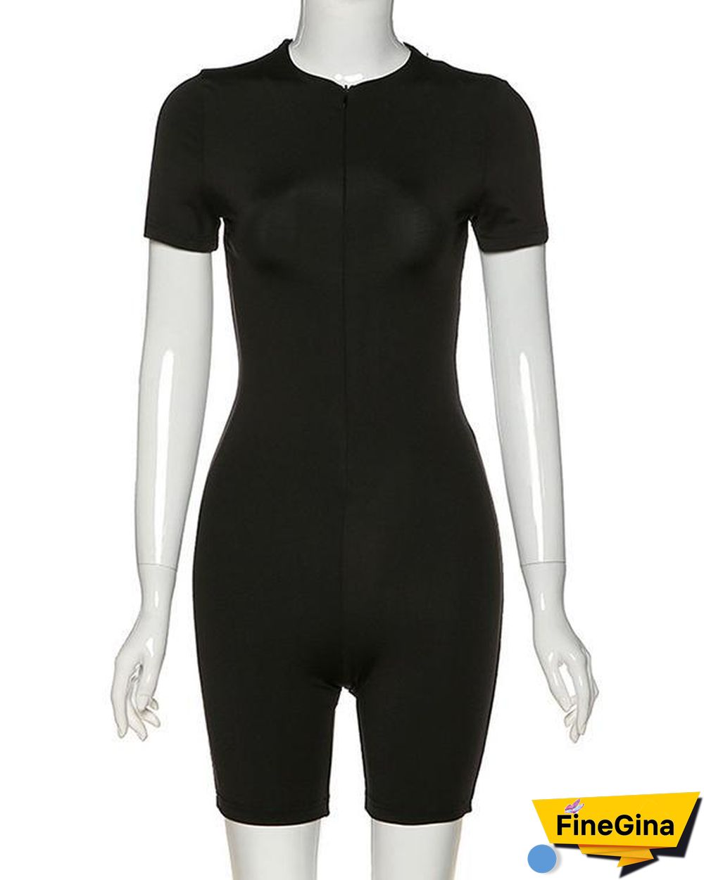 Women's Suit Tight Zip Down Sports Rompers