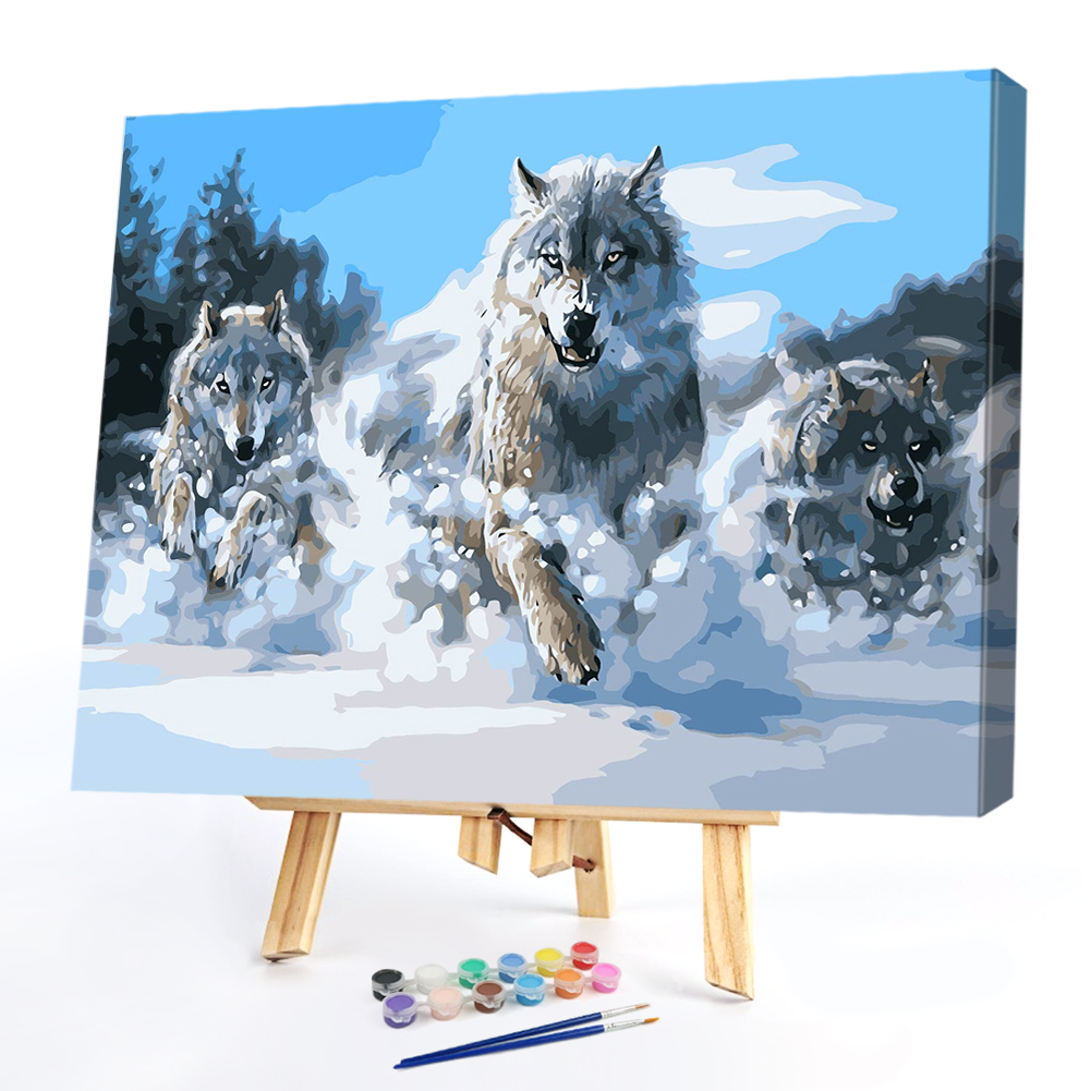 

40*50CM Paint By Numbers-Wolf, 501 Original