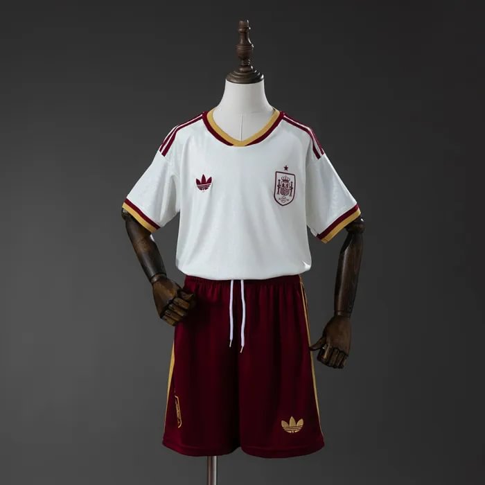 Kids Spain 2026 World Cup Away Jersey 1:1 Thai Quality