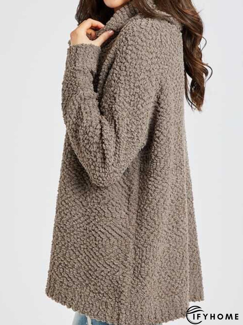 Casual Plus Size Cowl Neck Long Sleeve Sweater | IFYHOME