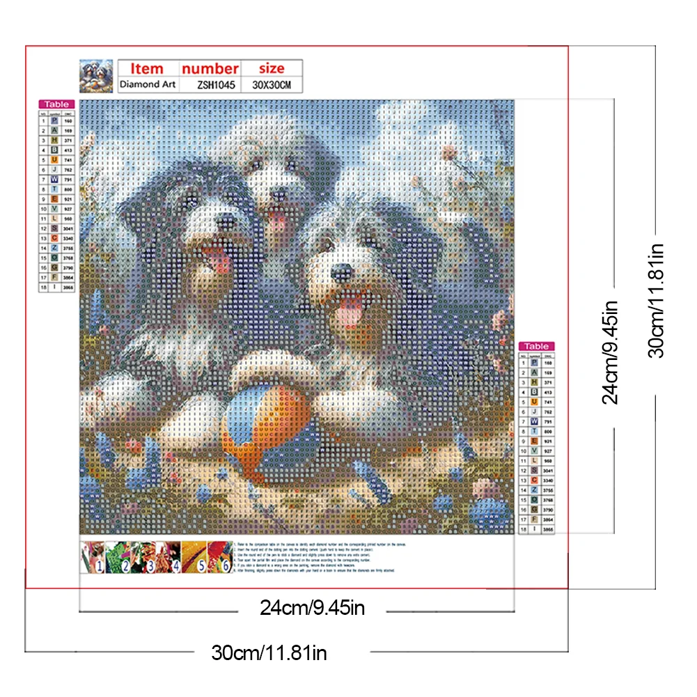 Diamond Painting - Full Round Drill - Dog(Canvas|30*30cm)