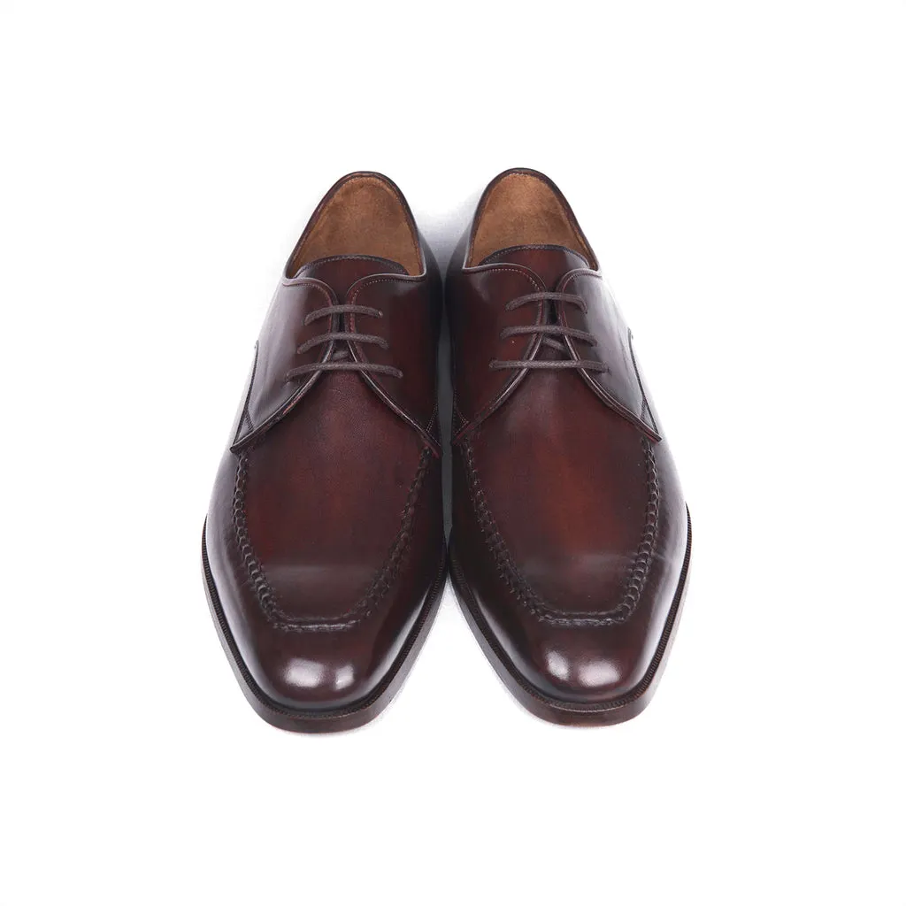 Gentleman's Oxford Shoes Classic Lace Up Formal Shoes Business Lather Dark Wine Shoes-vocosishoes