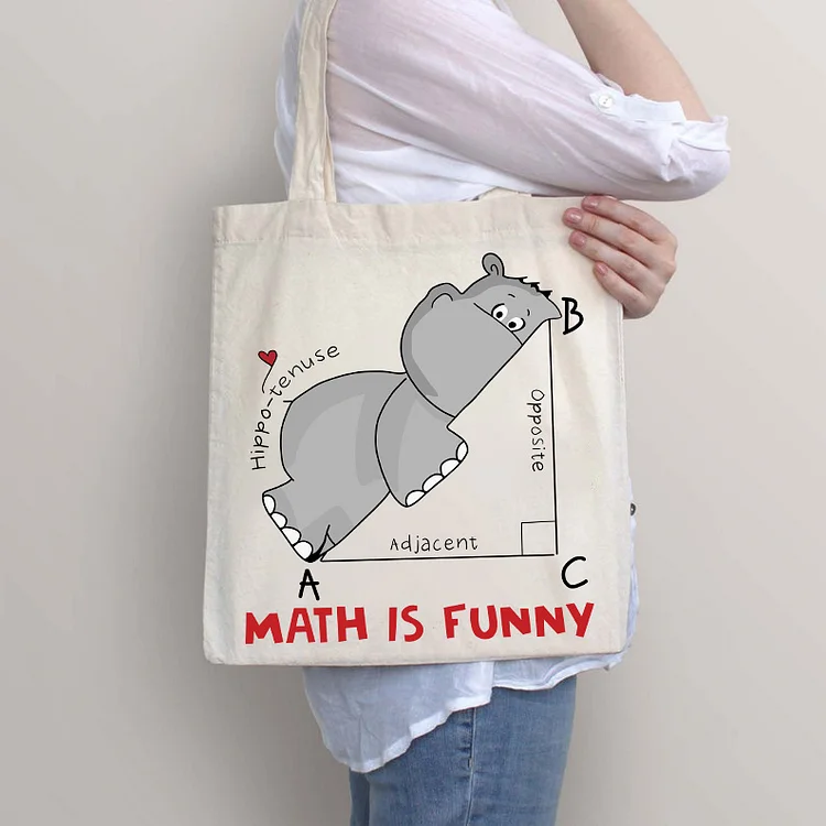 Pupiloves  Math Is Funny Tote Bag