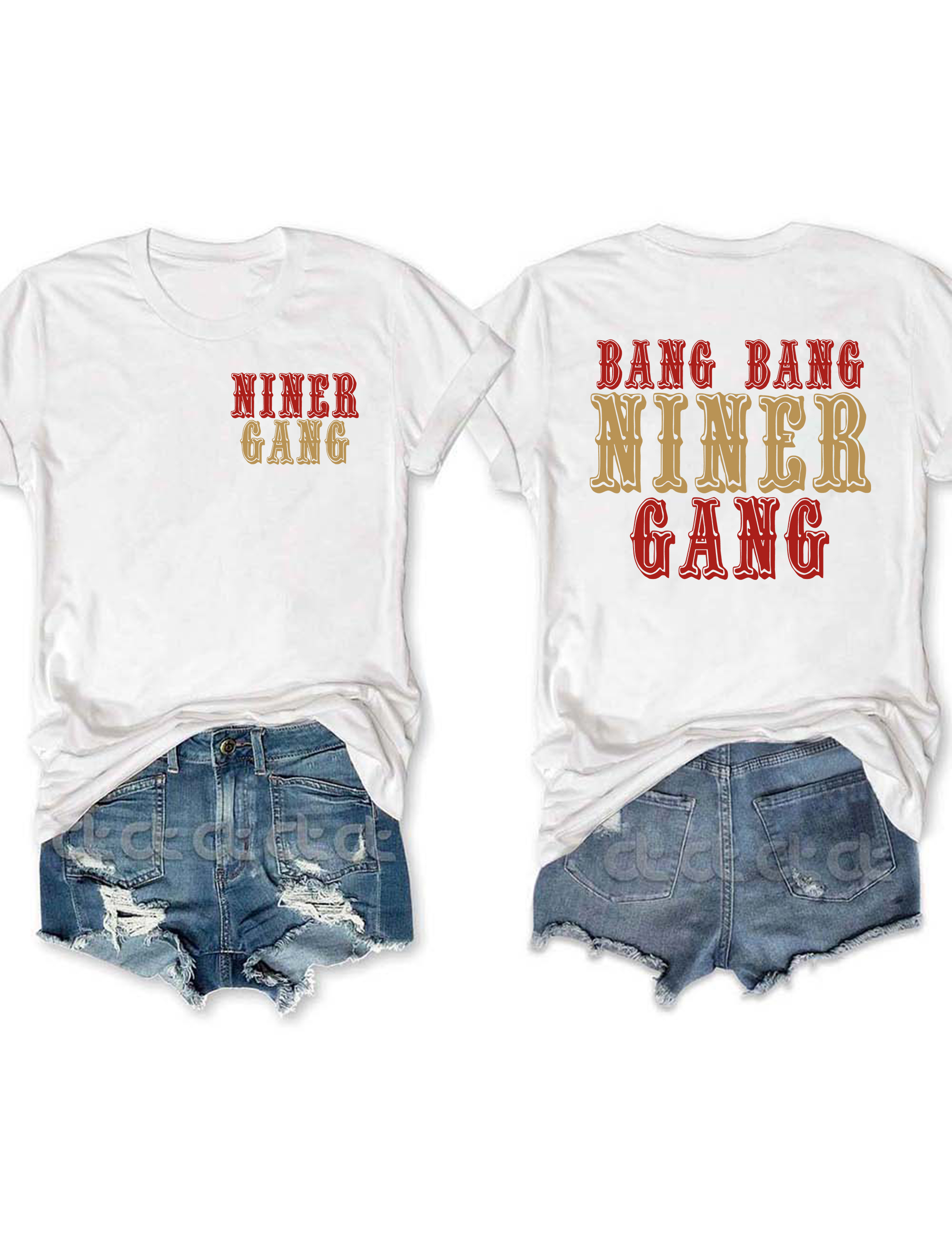 Faithful Niner Gang Tee Shirt Bang Bang Niner Gang San 