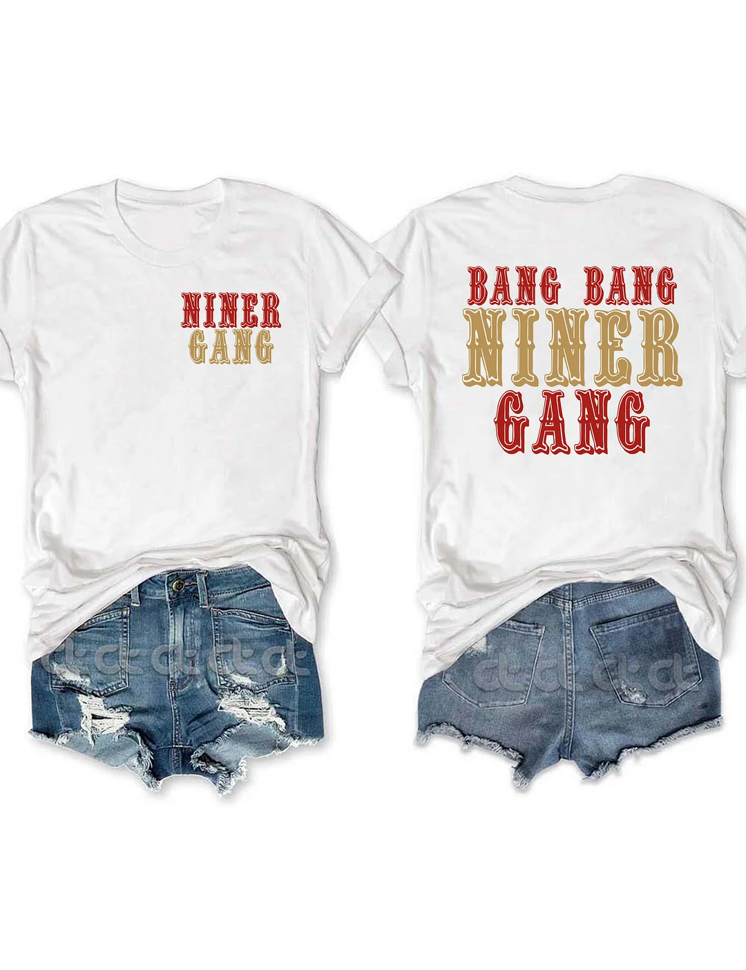 Zazzle petiteHot Boyzz Bang Bang Niner Gang 49ers T Shirt, Men's, Size: Adult S, Black