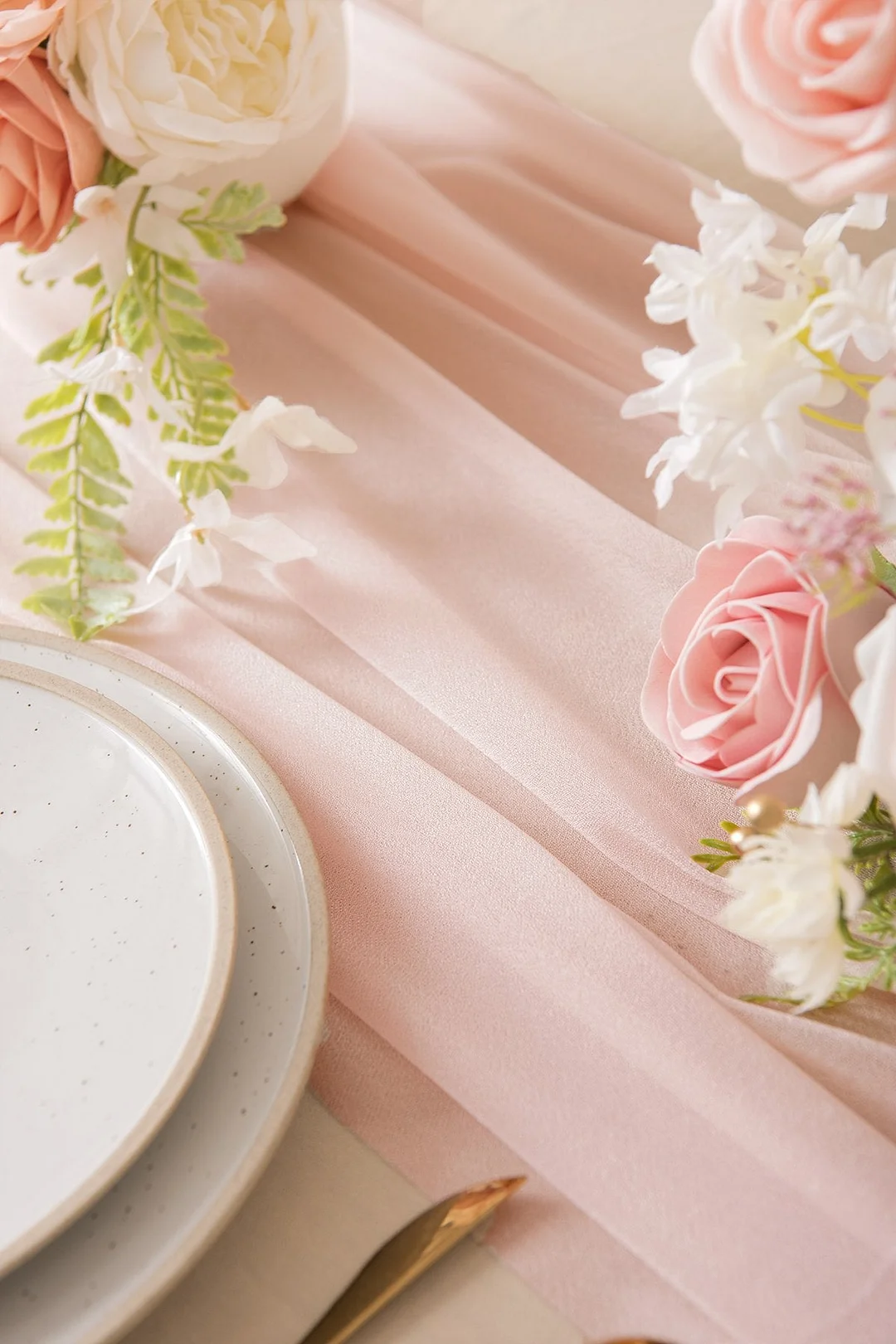 Head Table Floral Swags in Blush & Cream