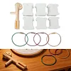 Cross Stitch Floss Bobbin Organizer Kit - 100 Bobbins, Jump Rings, Mini Bobbin Winder & Blank Labels tapestrymarket