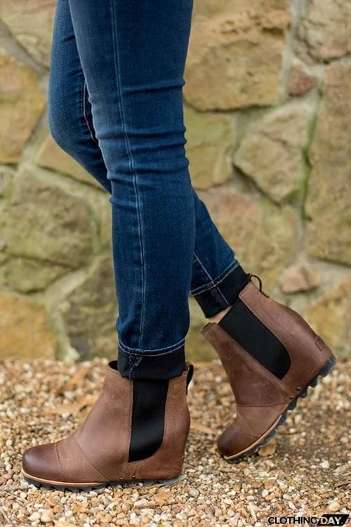 Vintage Wedge Non Shell Boots