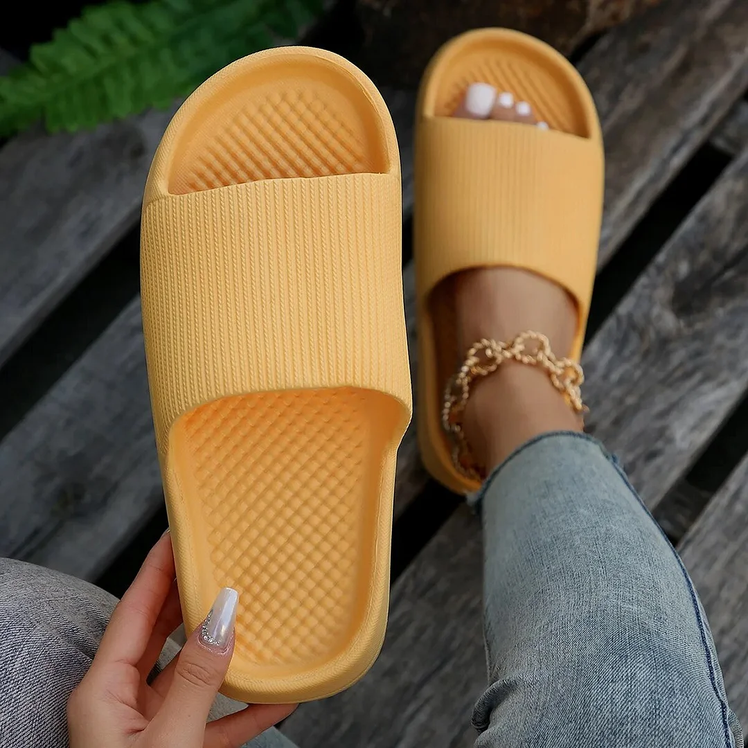 Zhungei Shower Home Slippers for Women Non Slip Eva Soft Sole Indoor Slides Sandals Woman 2024 Summer Beach Non Slip Flip Flops