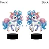 Unicorn Diamond Painting Night Light Diamond Art Lamp Home Decoration (B)