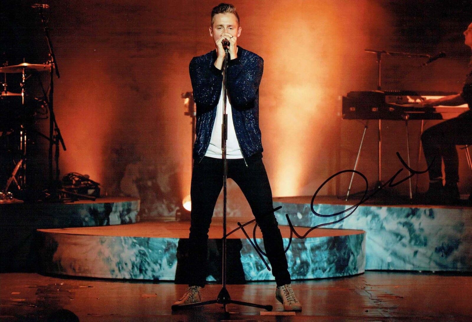 Tom CHAPLIN 2018 Signed Autograph 12x8 Photo Poster painting 2 Keane Lead Singer AFTAL COA