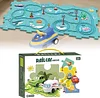 Children's educational rail car DIY puzzle rail car electric sliding train