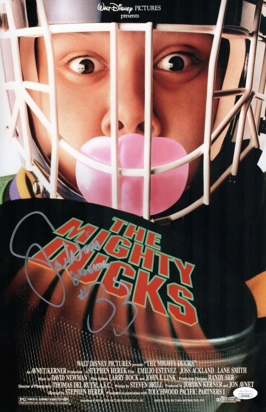 SHAUN WEISS Signed 11x17 Photo Poster painting Greg Goldberg The Mighty Ducks #33 COA JSA Cert