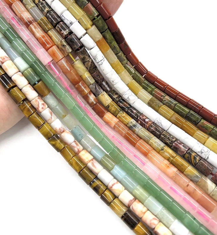 1 Set 6*8mm 1-1.5mm Natural Stone Crystal Agate Round Beads