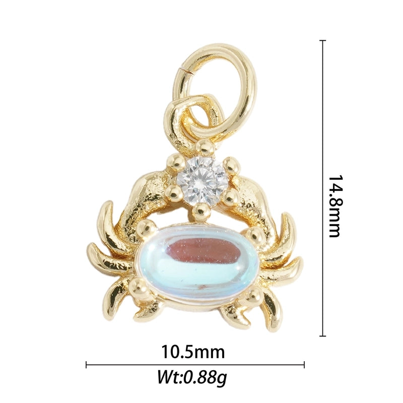 1 Piece Alloy Scallop Starfish Butterfly Pendant