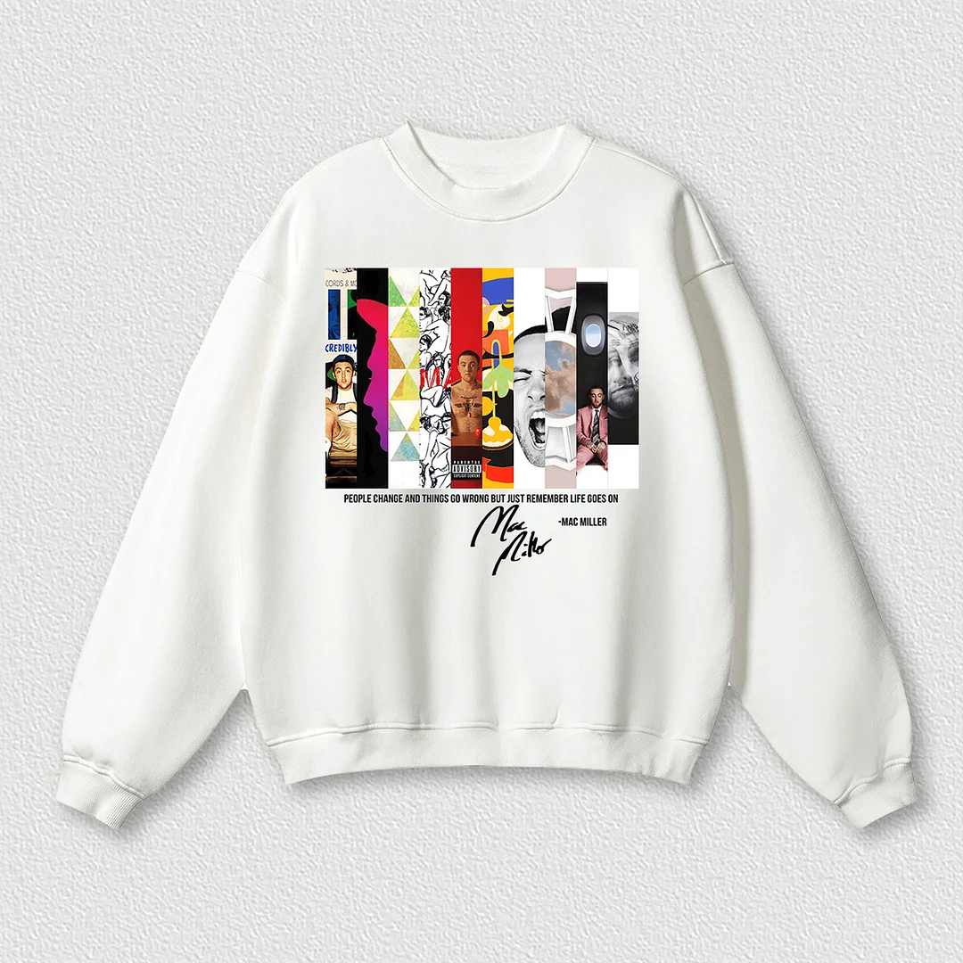 Casual Street Rap Print Sweatshirt
