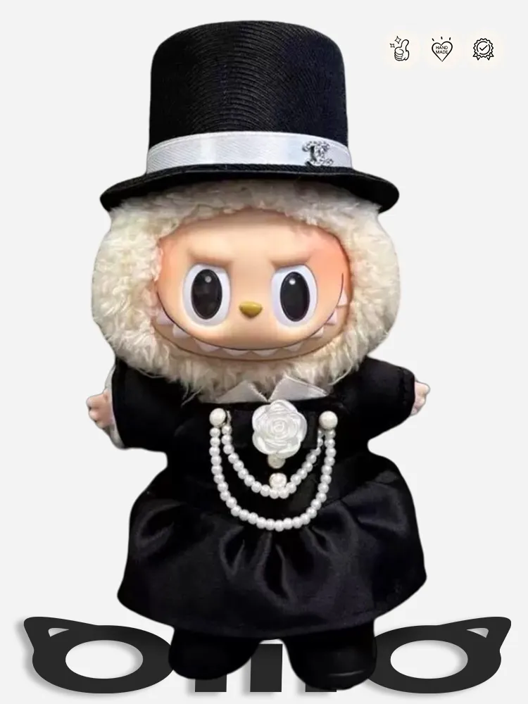 LABUBU Clothes Black Jennie Inspired Chanel Style Outfit