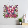 (US Only)Flowers Butterflies Diamond Painting Hanging Pendant DIY Diamond Ornaments