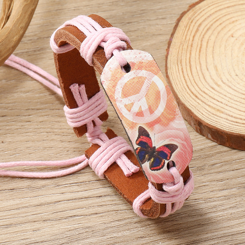 Vintage Hippie Vibe Peace Braid Bracelet artswardrobe