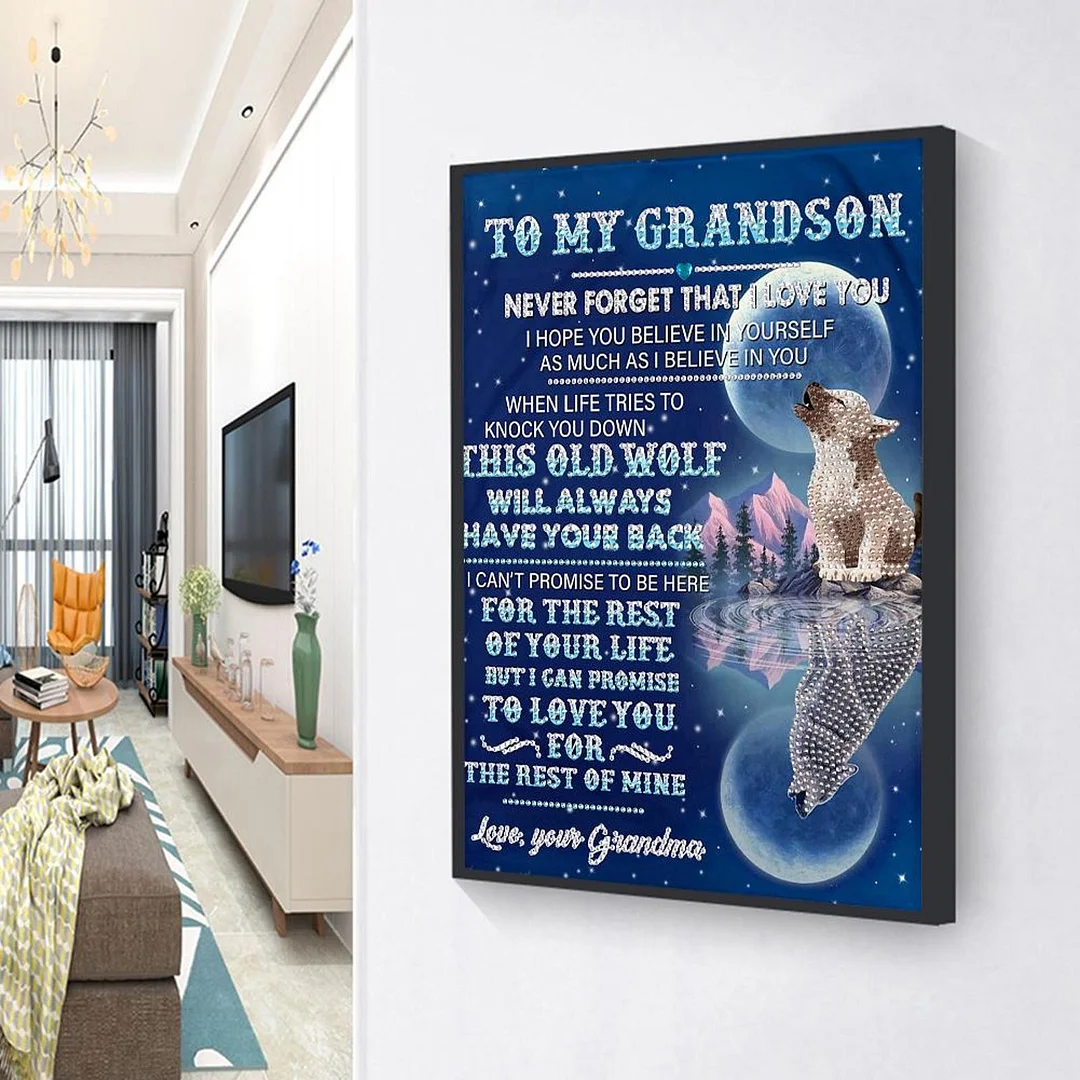 Diamond Painting 5D DIY Full Special Shape Drill English Letters Poster Kit