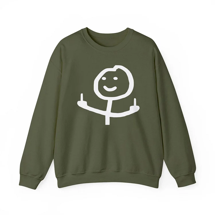 Teecade Teecade Stickman Giving Middle Finger Sweatshirt